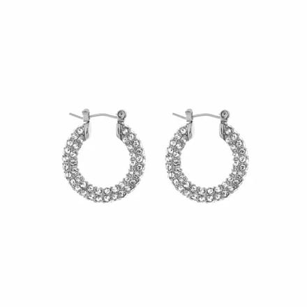 Bijoutheek Oorringen Zirkonia Stenen Silver