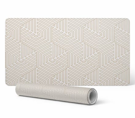 Elegante decoratieve bureauonderlegger met geometrisch doolhofmotief, 90x45 cm
