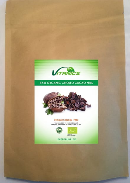 Rauwe Biologische Cacao Nibs (Raw Organic Cacao Nibs) 500g