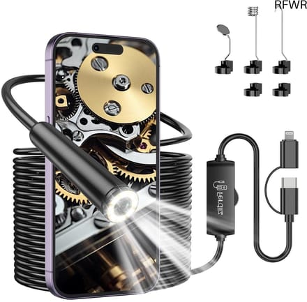 RFWR® HD Endoscoopcamera voor Smartphone met Verstelbare Leds en Waterdichte Kabel