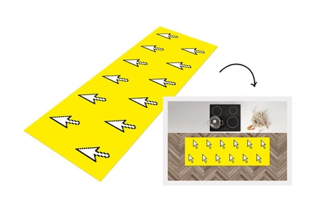 Keukenloper - Loper keuken - Muis - Patronen - Computer - 180x60 cm - Keukenloper vinyl