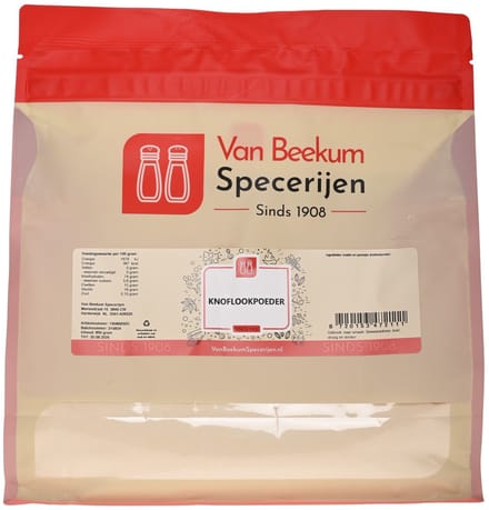 Van Beekum Specerijen - Knoflookpoeder - 850 Gram (hersluitbare stazak)