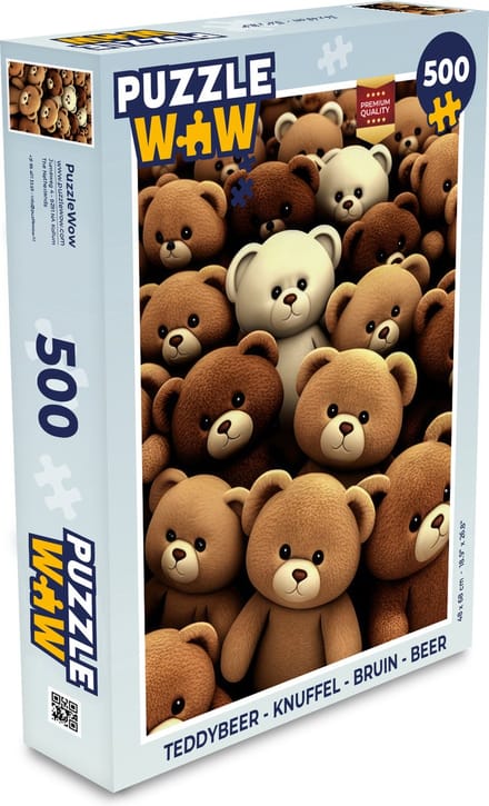 Puzzel Teddybeer - Knuffel - Bruin - Beer - Jongens - Meisjes - Legpuzzel - Puzzel 500 stukjes