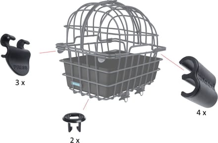 AROUND - Clips voor Dierenfietsmand LUNA - Zwart
