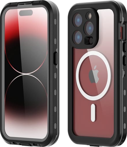 Turtle Shift Volledig waterdicht en stofdicht hoesje Geschikt Voor iPhone 15 Pro - Magnetische ring