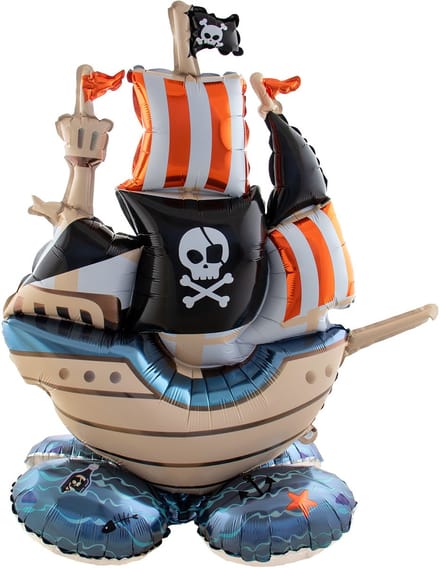Staande Folieballon - Piratenschip - 70 x 81 cm