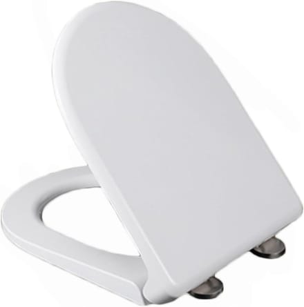 WC-bril D-vorm - Toiletbril - Badkamer Vernieuwen - Softclose Scharnier - 36 x 45 cm - Wit