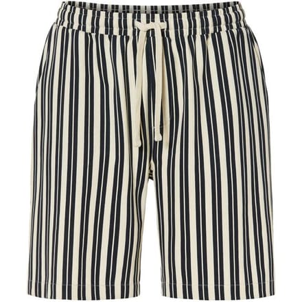 LIVERGY Korte heren broek (Blauw/print, S)