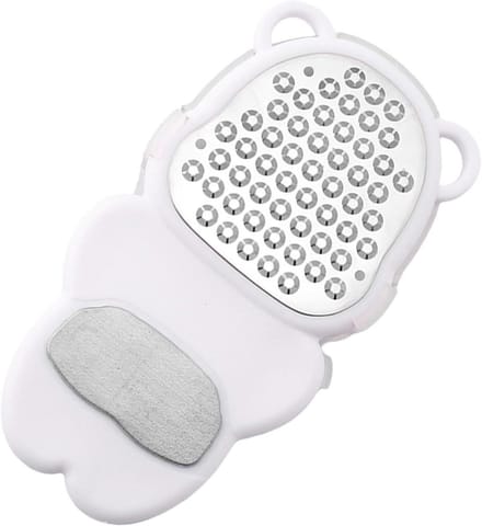 Eeltverwijderaar Voeten - Voetvijl Schraper - Voetverzorging Thuis - Dubbele Oppervlaktestructuur - 14.9 x 7.5 cm - Wit