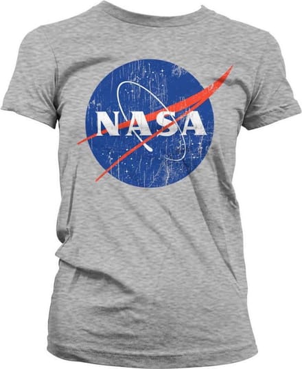NASA Dames Tshirt -S- Washed Insignia Grijs