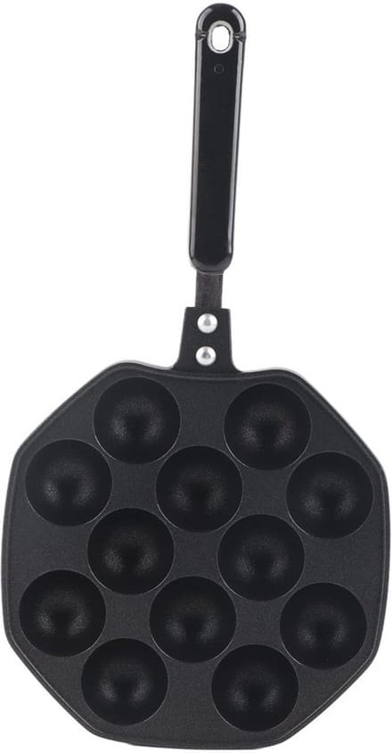 Allecto - Mini Pannenkoek Maker - Takoyaki - Compact ontwerp - Zwart
