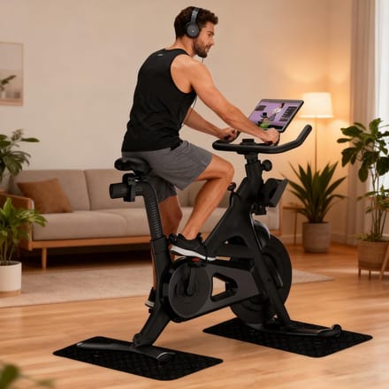 Fietstrainer Mat - Loopband Mat - Thuis Trainen - Dubbelzijdig Antislip - 31x9x9 cm - Zwart