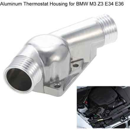 Aluminium thermostaatbehuizingsdeksel met pakking voor BMW M3 Z3 E34 E36 gray