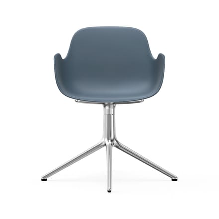 Normann Copenhagen - Form Draaifauteuil - blauw - aluminium