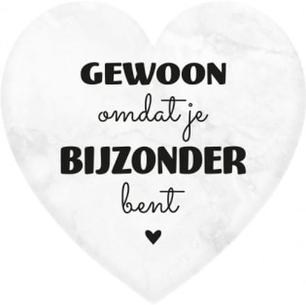 Marmeren hartje - Gewoon omdat je bijzonder bent - 5x5cm