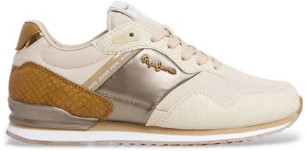 Pepe Jeans Londen Mix beige sportschoenen