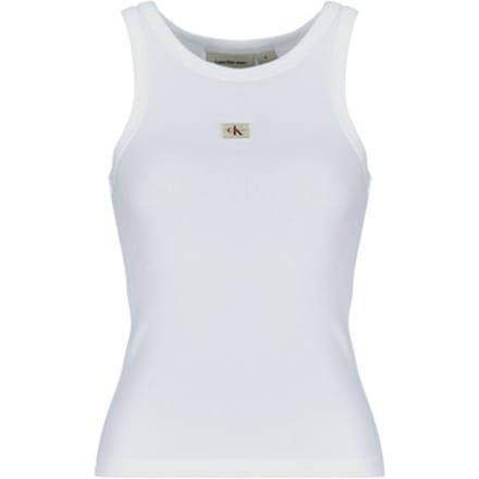 Top Calvin Klein Jeans WOVEN LABEL RIB TANK TOP
