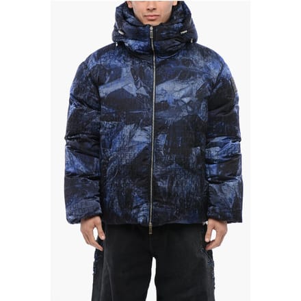 Monogram gewatteerd SIERRA LEONE-jack in blauw