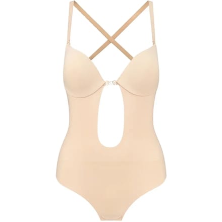 Bye Bra Low Back Sensual Bodysuit Beige M