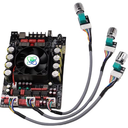 220W+220W BT 5.2 Draadloze Audio Eindversterker Draagbare Geluidsversterker Module Luidspreker Versterker Board zwart