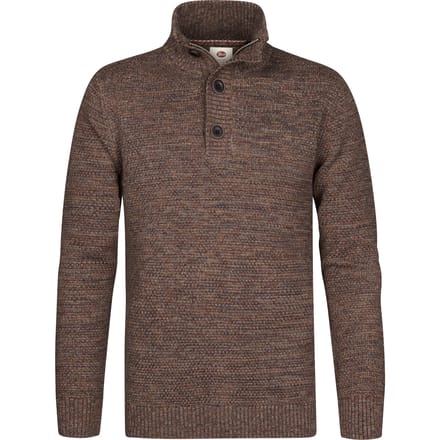 Petrol Industries - Heren Gemêleerde sweater millfield - Bruin - Maat M