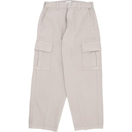 Lange heren cargo-denimbroek met grote pruik, zilvergrijs