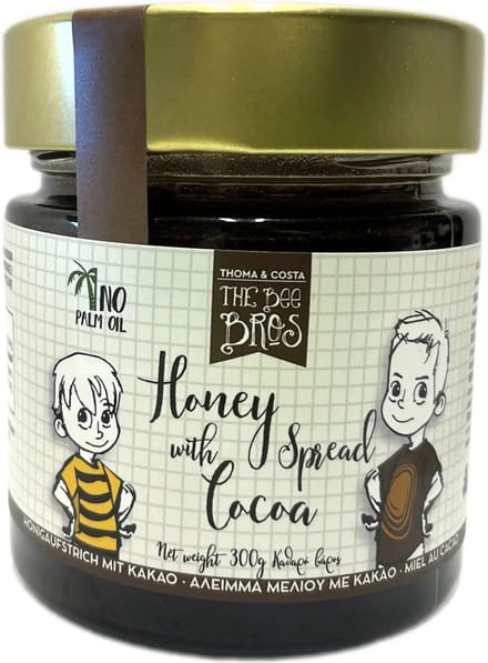 Honing beleg cacao 300g Griekenland The Bee Bros