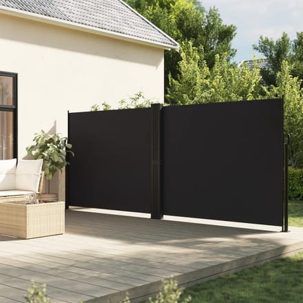 vidaXL - Windscherm - uittrekbaar - 160x1000 - cm - zwart