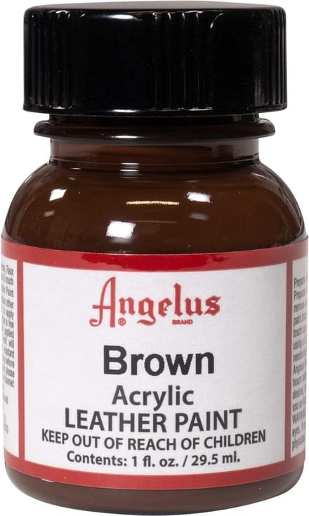 Angelus Leather Acrylic Paint - textielverf voor leren stoffen - acrylbasis - Brown - 29,5ml