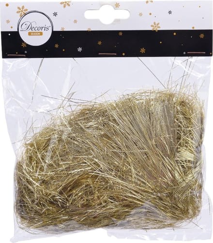Decoris Lamettahaar Gestanst Goud - Kerstdecoratie - Engelenhaar Kerstboom - Kerstversiering binnen