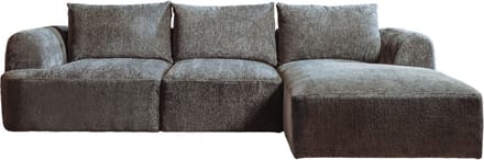 Tower living canterbury 2,5-al + chaise r - mona 464 cement grey