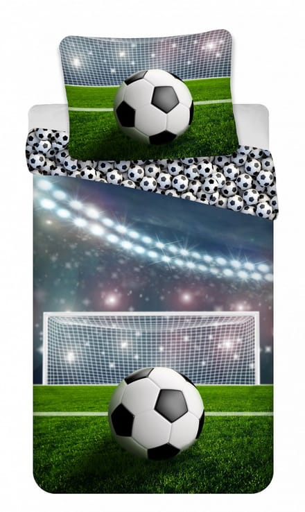 Dekbedovertrek Voetbaldoel in stadion 140 x 200 cm - 70 x 90 cm (polyester)