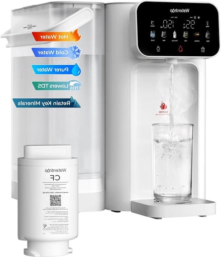 Waterdispenser - Warm koud - Direct drinken - Behoudt mineralen - 5 Liter - Wit