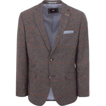 Suitable Colbert Heleen Ruit Bruin - Maat 48 - Heren blazer