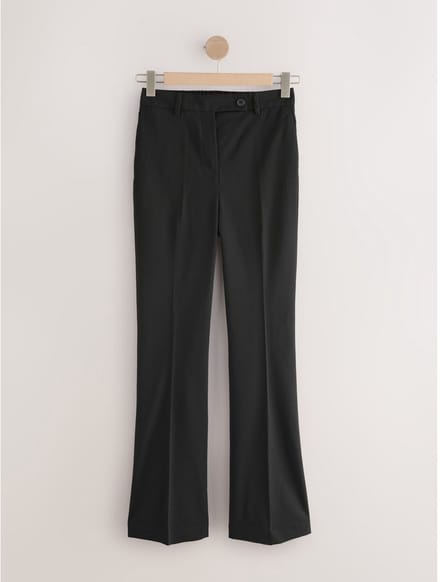 Next - Dames - Modieus gesneden bootcut broek met wol - Zwart