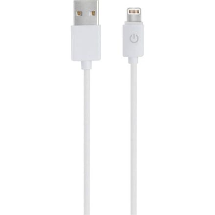 RealPower 255649 USB-kabel USB 2.0 USB-A stekker, Apple Lightning stekker 1.00 m Wit