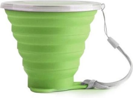 New Age Devi - Duurzame & Milieubewuste 2-pack Opvouwbare Siliconen Bekers - 200ML Campingservies - Groen