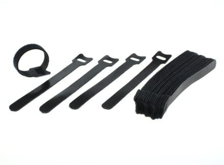OTB Kabelmanagement - Klettband - 25er Set schwarz - 15cm