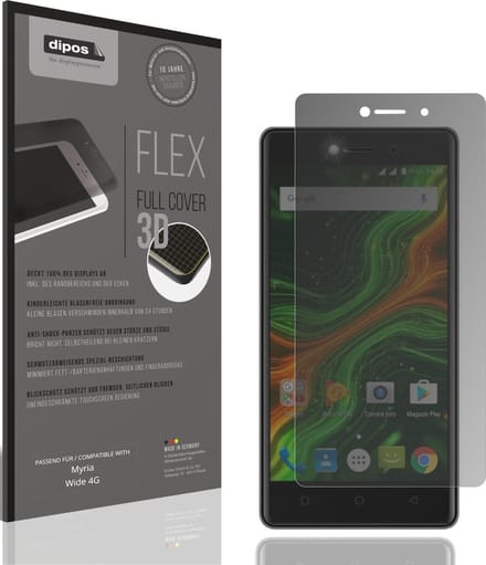 dipos FLEX – Matte Privacy Screenprotector geschikt voor Myria Wide 4G | Volledige Schermbescherming | Case-Friendly