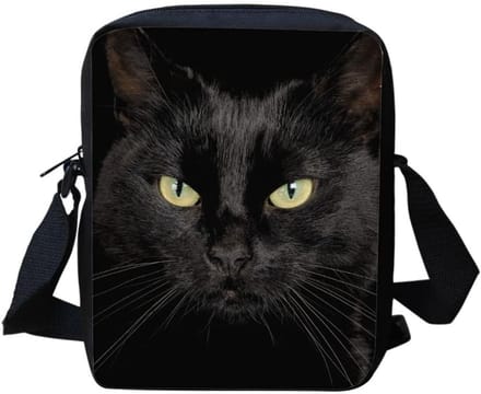 Dames Crossbody Tas met Verstelbare Band en Kattenprint
