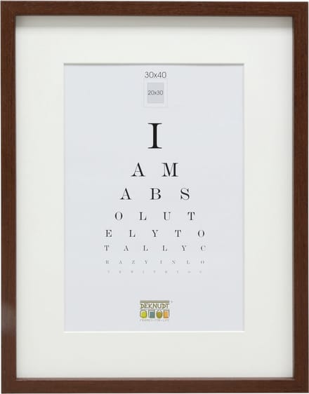 Deknudt Frames fotolijst - bruin met passe-partout  - 20x30 / 30x40 cm