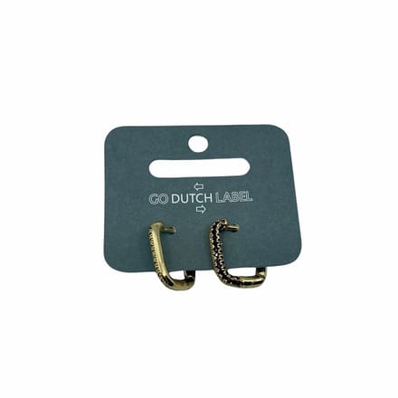 Go Dutch Label Oorringen Ovaal Hoop Zwart
