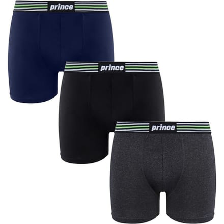 Prince Performance Range 3 Pack Zwart Donkergrijs Heren Boxers MUXPR066