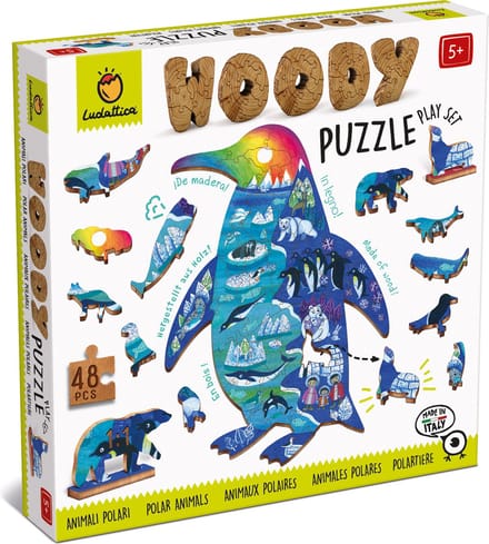 LUDATTICA Houten Puzzel - Pooldieren.