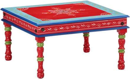 Handgeschilderde Salontafel van Massief Mangohout