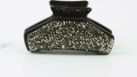 Haarklem hoog strass grijs