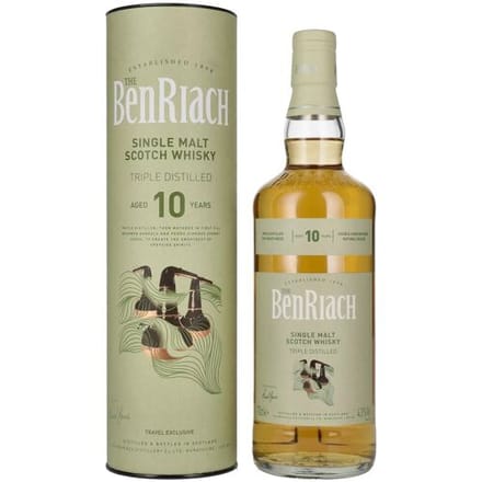 Benriach 10 Years Old Triple Distilled Double Cask Matured 43% Vol. 0,7l in geschenkverpakking
