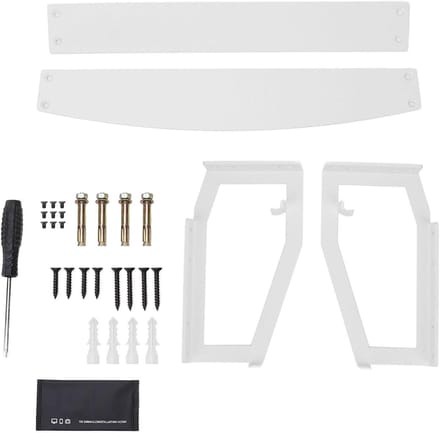 Muurbeugel Luidspreker - RVS Houder - Stabiele Montage - Zware Uitvoering - 16 kg Draagkracht - Wit
