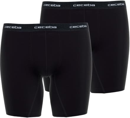 CECEBA New Classics - 2-pack Heren cyclist boxer - extra lange pijpen - Zwart