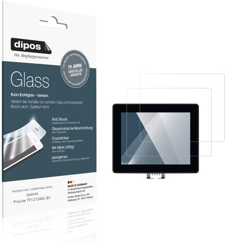 dipos – 2x Pantserfolie geschikt voor Iiyama ProLite TF1215MC-B1 | 9H Screenprotector